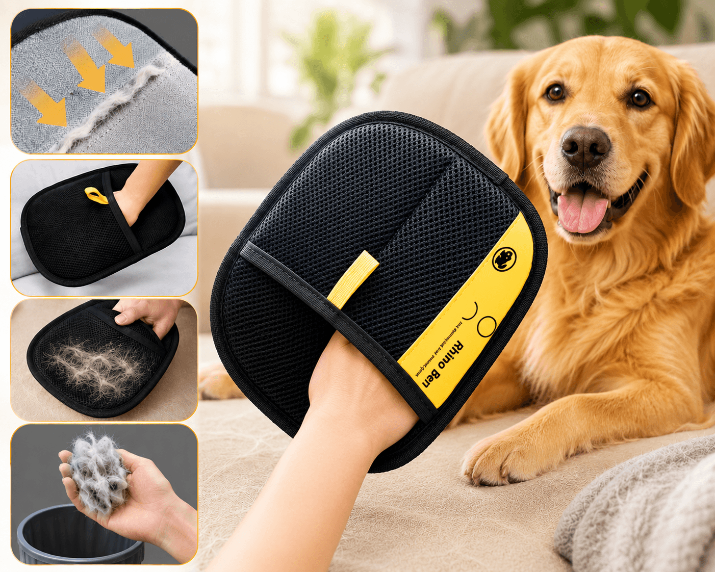Pet Hair Removal Glove  - Pair & Ship Free