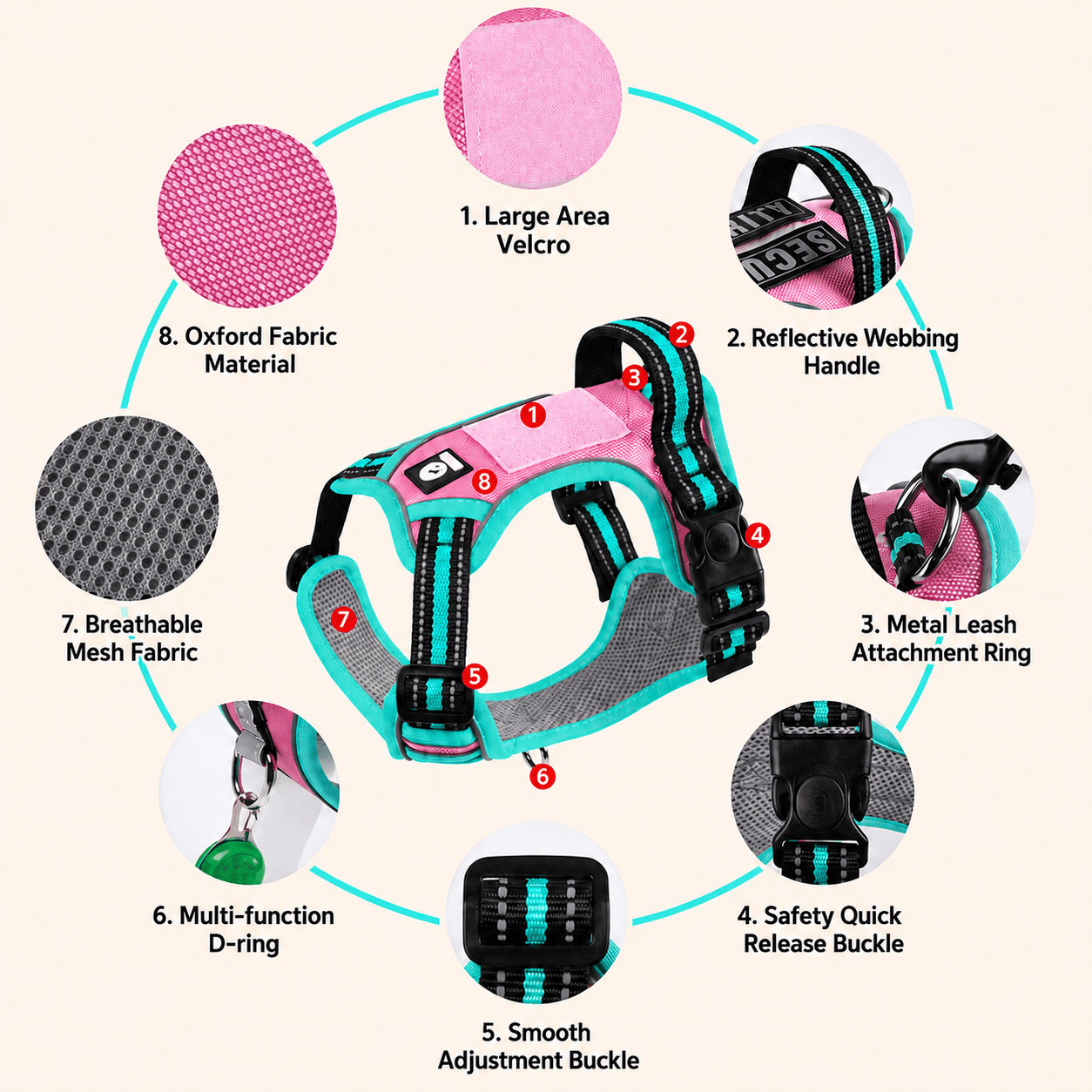 Pet Halo Harness & Leash